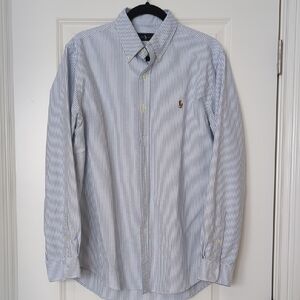 Ralph Lauren Blue and White Striped Shirt